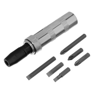 Отвертка ударно-поворотная 1/2, набор бит, 6 шт. в пласт. боксе MATRIX 11575 фото 4