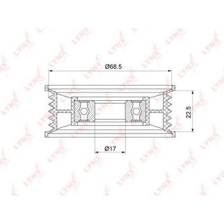 Ролик дополнительный руч. ремня LYNXauto PB-7219 фото