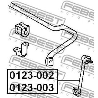 Стойка переднего стабилизатора FEBEST 0123-002 фото