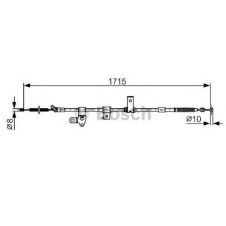 Трос стояночного тормоза правый BOSCH 1 987 482 348 фото