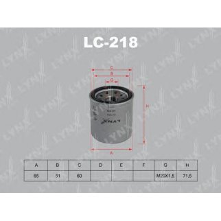 Фильтр масляный LYNXauto LC-218 фото