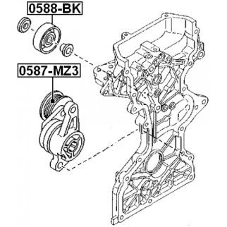 Ролик-натяжитель ручейкового ремня FEBEST 0588-BK фото 2