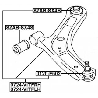 Рычаг передний FEBEST 0724-VITFLH фото 2