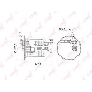 Фильтр топливный LYNXauto LF-967M фото