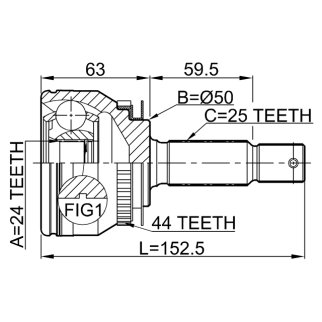 ШРУС внешний KIA SPECTRA 2004-2009, CERATO I 2004-2009 2210-CER20A44 фото 2