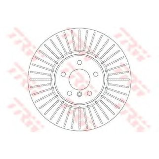 Диск тормозной передний вентилируемый TRW DF6408S фото