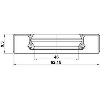 95GDY-48620909X_сальник ступицы задней! 48x62x9.3 Mazda 929 86-89 фото 2