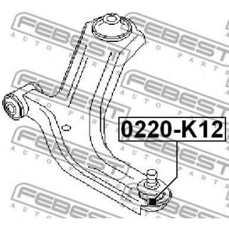 0220-K12_опора шаровая переднего нижнего рычага! Nissan Micra/March K12 02-10 фото