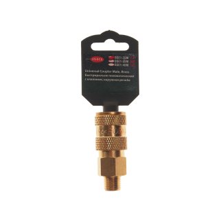 Быстроразъем пневматический с клапаном, наружная резьба 1/4&quot; ROCK FORCE фото