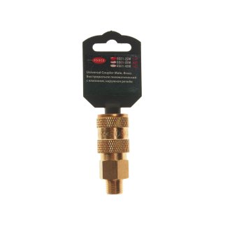 Быстроразъем пневматический с клапаном, наружная резьба 1/4&quot; ROCK FORCE фото