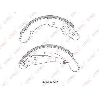 Колодки барабанные к-кт LYNXauto BS-8001 фото