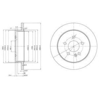Диск тормозной задний DELPHI BG3398 фото