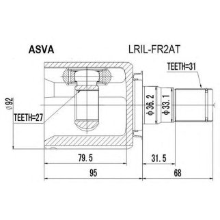 ШРУС внутренний ASVA LRIL-FR2AT фото