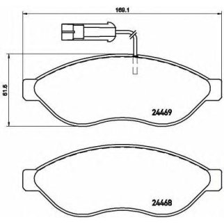 Колодки тормозные передние к-кт brembo P 23 144 фото