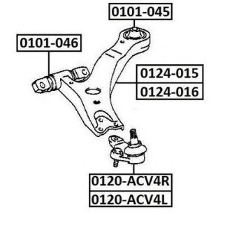Сайлентблок ASVA 0101-045 фото