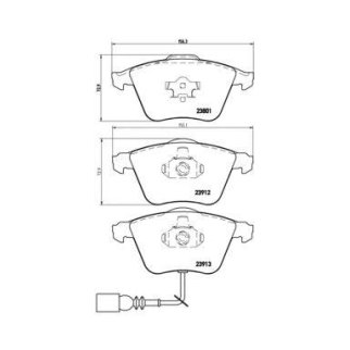 Колодки тормозные передние к-кт brembo P 85 079 фото