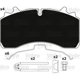Колодки тормозные задние дисковые к-кт Valeo 882250 фото