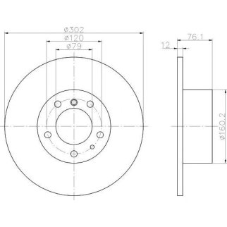 Диск тормозной передний не вентилируемый MINTEX MDC480 фото