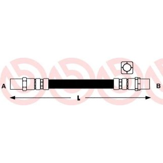 Шланг тормозной зад. (225mm) фото
