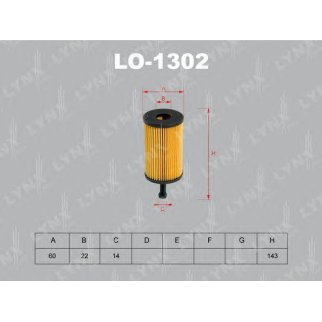 Фильтр масляный LYNXauto LO-1302 фото