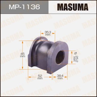 Втулка заднего стабилизатора Masuma MP-1136 фото