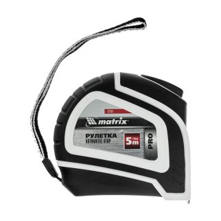 Рулетка Autostop, 5 м х 19 мм, двухкомпонентный корпус, автоматическая фиксация, PRO// Matrix фото 4