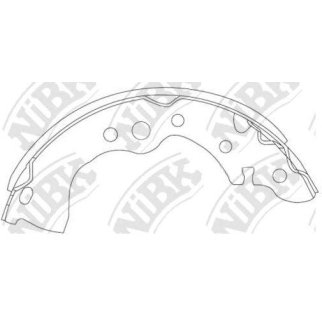 Колодки барабанные к-кт NiBK FN0636 фото