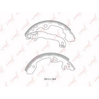 Колодки барабанные к-кт LYNXauto BS-3000 фото