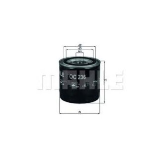 Фильтр масляный MAHLE OC 236 фото 1