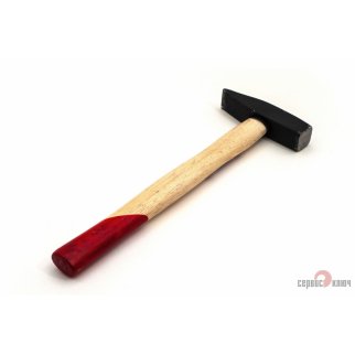 Молоток 400гр. немецкого типа с деревянной ручкой квадратный боек СЕРВИС КЛЮЧ фото