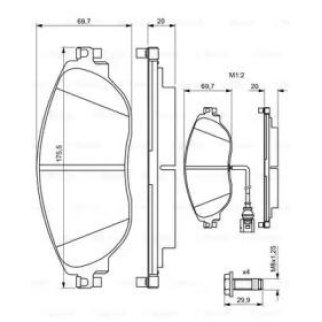 Колодки тормозные передние к-кт BOSCH 0 986 494 704 фото