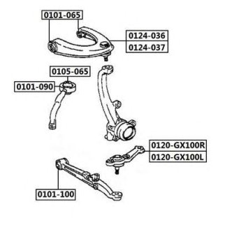 Опора шаровая ASVA 0120-GX100L фото