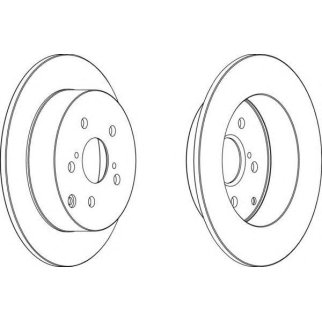 Диск тормозной TOYOTA COROLLA (E12) 1.4-1.8 02- задний фото