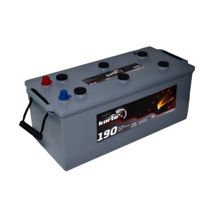 Аккумуляторная батарея KORTEX TRUCK HD 6СТ190 (+ слева) гибрид 513х223х223 Турция фото