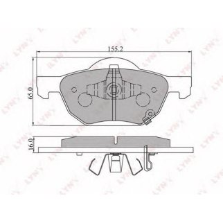 Колодки тормозные передние к-кт LYNXauto BD-3413 фото