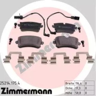 Колодки тормозные к-кт Zimmermann 25214.175.4 фото