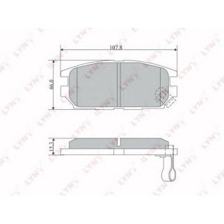 Колодки тормозные задние дисковые к-кт LYNXauto BD-5517 фото