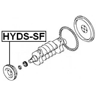 Шкив коленвала FEBEST HYDS-SF фото 2