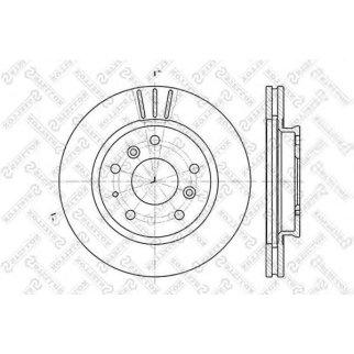 Диск тормозной передний Mazda 626 1.8/2.0/2.2 87> STELLOX 60203220V_SX фото