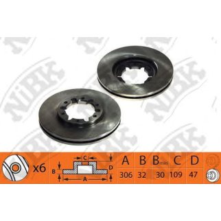 Диск тормозной NiBK RN1421 фото