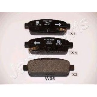 Колодки тормозные к-кт Japanparts PP-W05AF фото