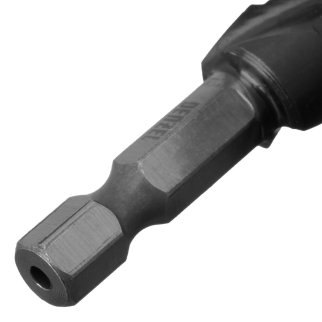 Сверло ступенчатое 4-5-6-7-8-9-10-11-12 мм, Р6М5, 6-гр. хвостовик Denzel фото 5