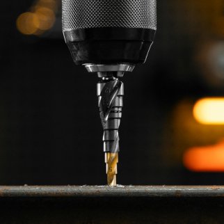 Сверло ступенчатое 4-5-6-7-8-9-10-11-12 мм, Р6М5, 6-гр. хвостовик Denzel фото 10