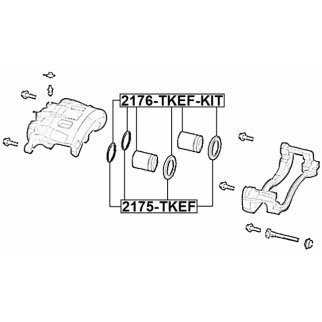 Ремкомплект переднего тормозного суппорта FEBEST 2175-TKEF фото 2