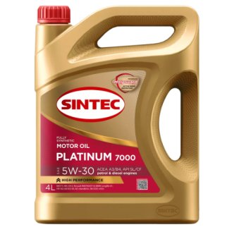 Масло моторное SINTEC PLATINUM 7000 5W30 A3/B4 синт. 4л фото
