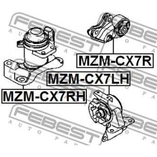 Опора двигателя левая FEBEST MZM-CX7LH фото