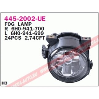 Фара противотуманная передн лев VW: LUPO, SKODA: FELICIA 98-01, SEAT: AROSA -00 фото