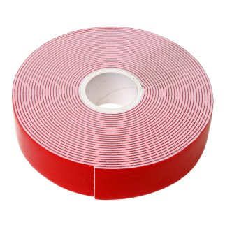Скотч двусторонний 22 мм х 5 м красный фото