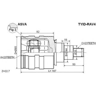 ШРУС внутренний ASVA TYID-RAV4 фото