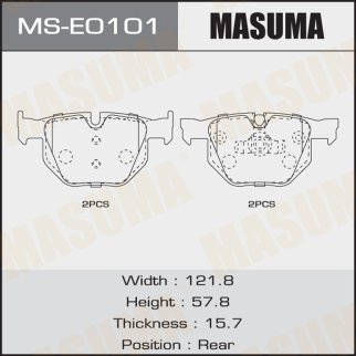 Колодки тормозные к-кт Masuma MS-E0101 фото